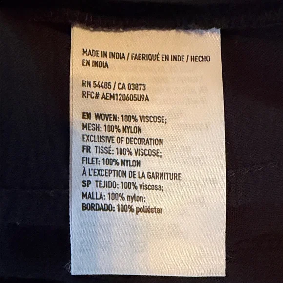 American Eagle Black Lace Blouse Size XL - Picture 11 of 12